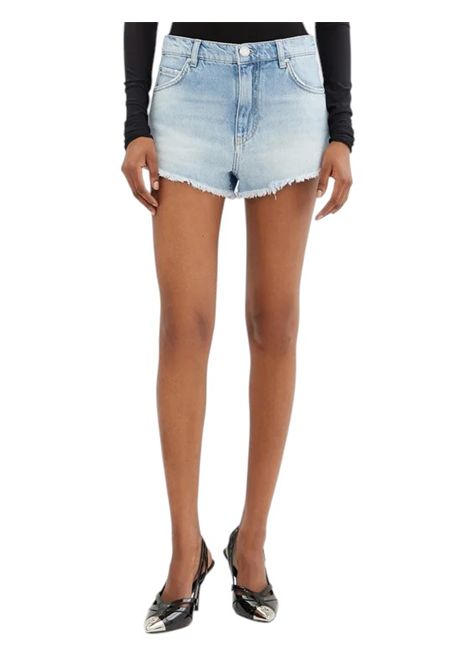 Denim shorts with logo PINKO | Trousers | 104593 A2BOPJE